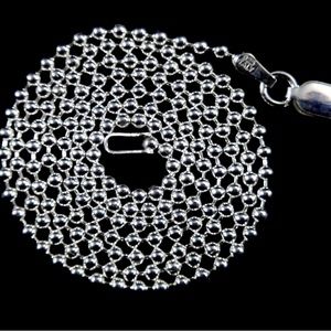 Sterling Silver .925  16” Ball Bead chain 2mm lobster clasp